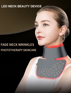 Neck Beauty Device with Photon Skin Rejuvenation, Red and Blue Light Waves for Fading Neck Wrinkles, Large Array Light Spectrum for a Beautiful Neck M05
