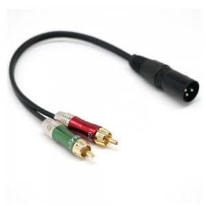 Cheap XLR Male to 2 x Phono RCA Plug Adapter Y Splitter Patch Cable 1 XLR Male 3 Pin to Dual RCA Male Plug Stereo Audio Cable