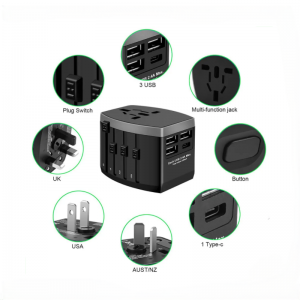 International Universal Travel Adapter All in One Charger With EU US UK AU Plug Power Charger Socket