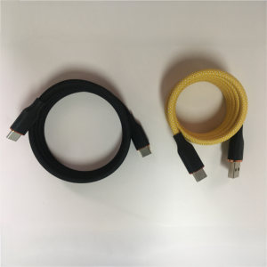 Portable Easy-coil Charging Cable Self-Winding Magnetic USB A to Type-C Cable