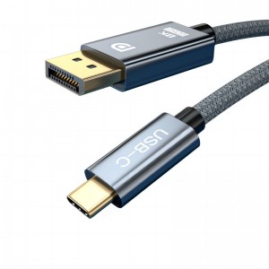 HD Adapter Cable USB 3.1 Type-C TO DisplayPort 1.4V 8K 60HZ 4K 144hz Adapter