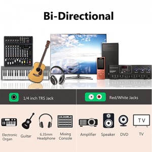 Connect Type-C to 6.35 Power Amplifier Audio Cable Mixer-to-Amplifier Line for Audio & Video Cables