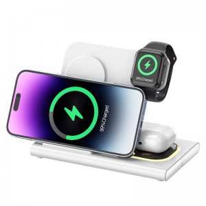 3 in 1 Fast Wireless Charger With Phone Foldable Wireless Charger 15W Fast Charging