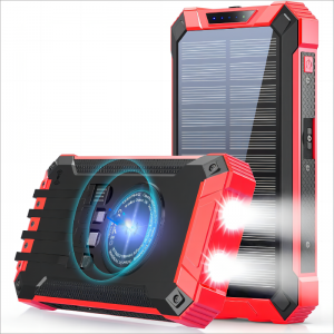 High Capacity Waterproof Mobile Solar Power Bank Wireless Charger Portable Power Bank 20000mAh