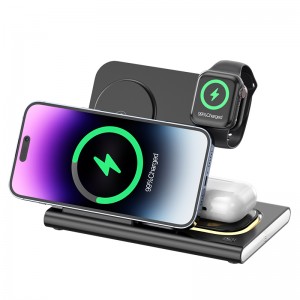 3 in 1 Fast Wireless Charger With Phone Foldable Wireless Charger 15W Fast Charging