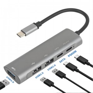 USB-C to PD HUB 5 in 1 Docking Station Type-C HUB Adapter