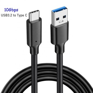 USB3.2 to type c data cable 10gbps 3A 60W usb 3.2 to usb c type-c fast charging cable 0.3m 0.5m 1m 2m 3m