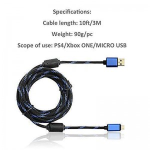 PlayStation 4 Controller Handle Fast Charging Cable 3M Micro USB Cables New