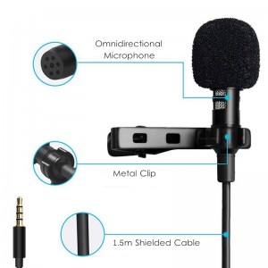 Microphone 3.5mm Jack Mini Wired Condenser Microphone Mic yaka mikrofonu for Smartphones Laptop micro cravate Live microphone